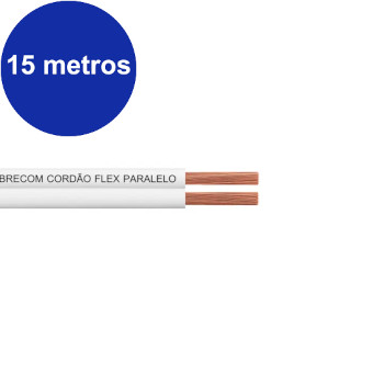 FIO PARALELO 2 X 2,5MM BRANCO 15M COBRECOM